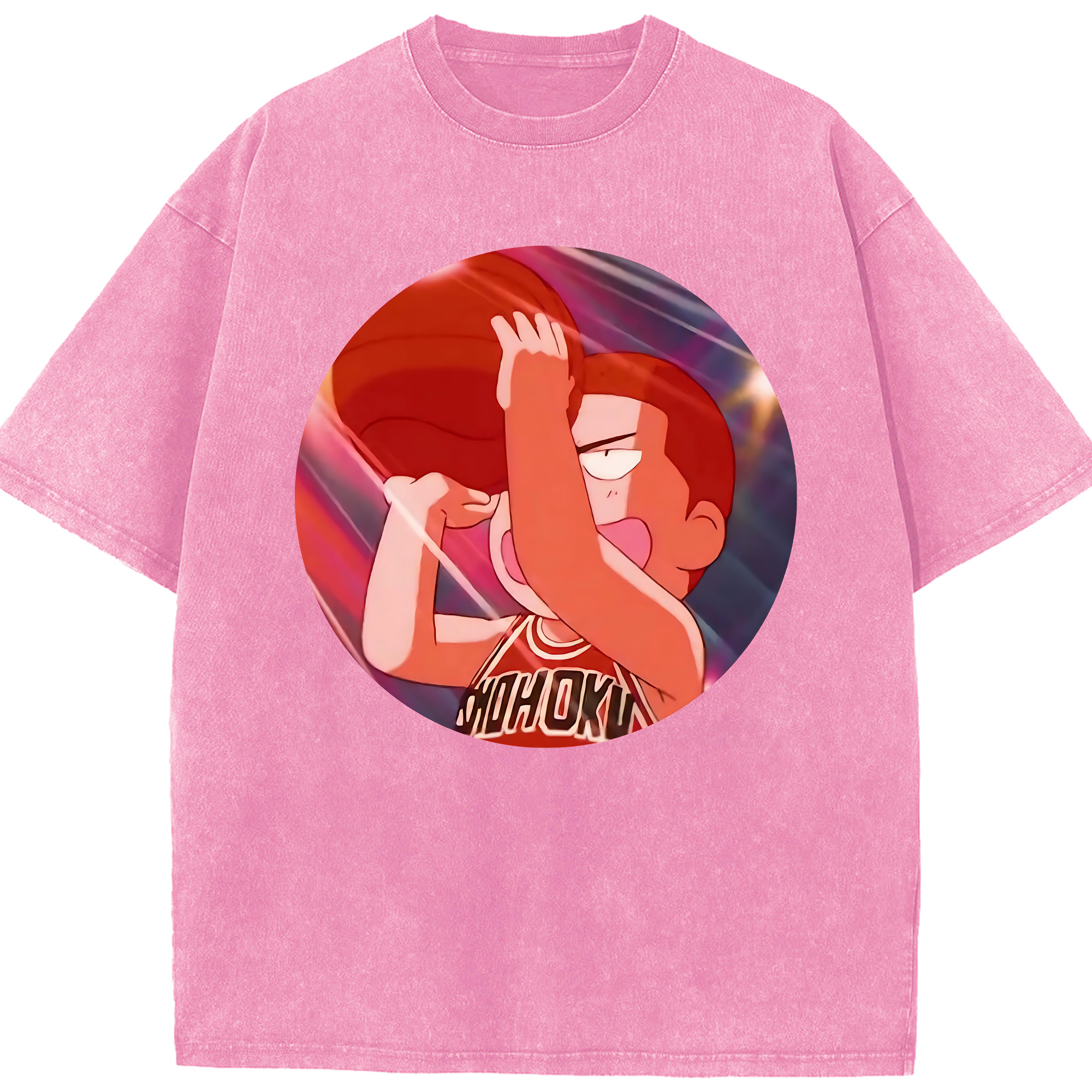 （画像用） SLAM DUNK／スラムダンク 綿100% ヴィンテージ風 半袖Tシャツ（フロントプリント）